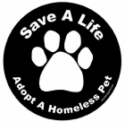 Adopt a Homeless Pet Round Magnet